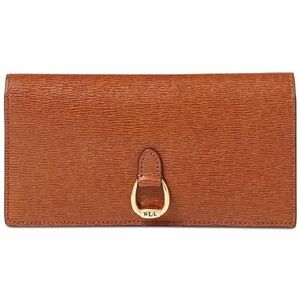 Lauren Ralph Lauren Bennington Slim Leather Wallet | Lauren Tan | Stirrup Logo